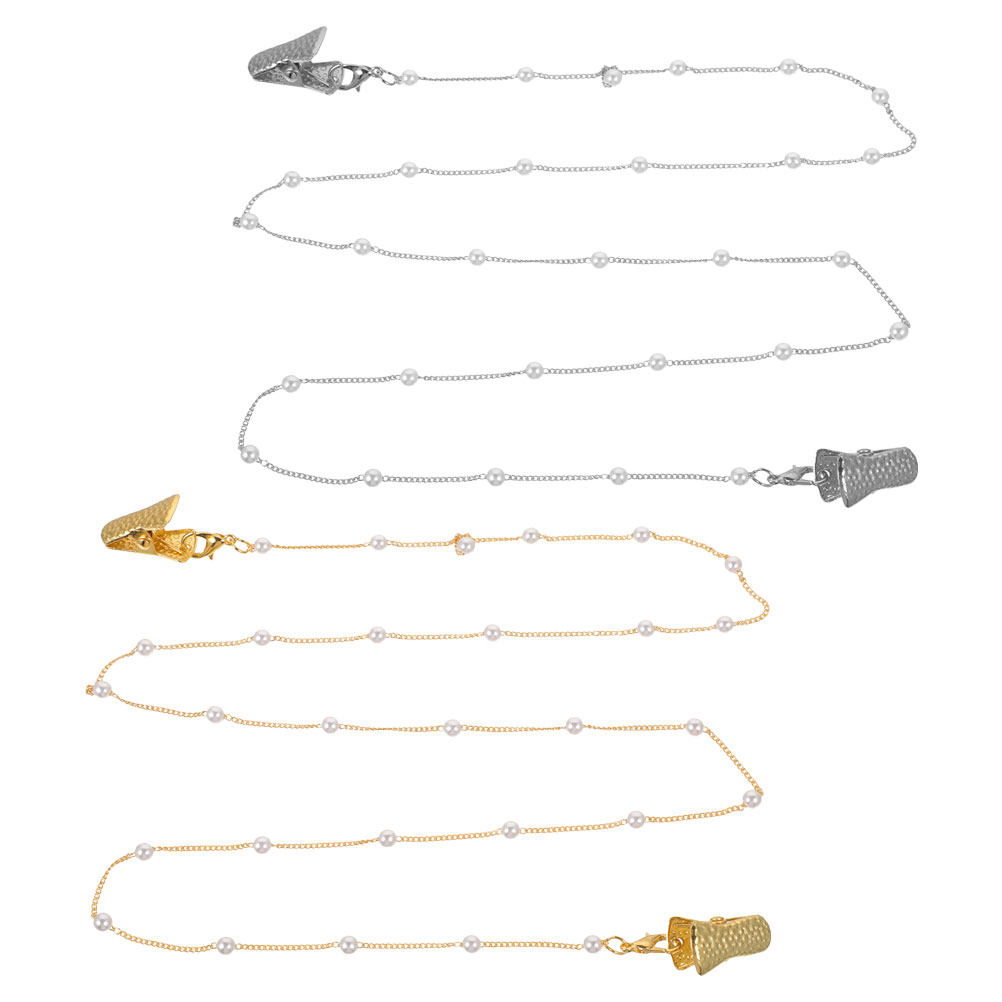 Mask Chain Holder - 여성용 비즈 안경 끈 2개 세트,